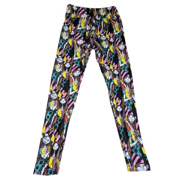 Lularoe Missing Tag Fits Like 2-10 Leggings Disney Sally Patchwork NBC - Picture 2 of 10